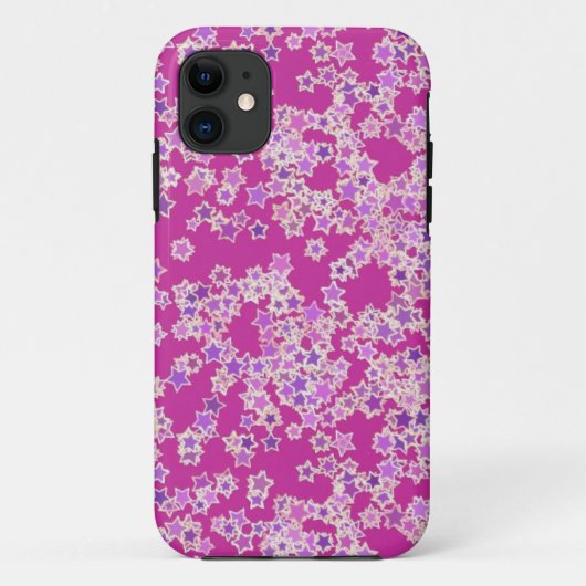 ライラックとマゼンタのグラデーションの星 Case-Mate iPhoneケース (裏面)