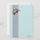 ライラックと十字架の宗教的な写真招待状 招待状 (裏面)