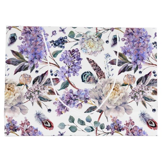 ライラックと牡丹フローラ ラージペーパーバッグ (裏面)