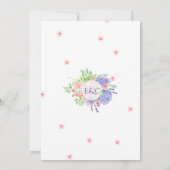 ライラックと芍薬の洗練された結婚式招待状 招待状 (裏面)