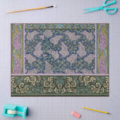 ライラックと葉アールヌーボーフローラ 薄葉紙 (クラフト)