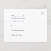 ライラックにデイトバタフライを保存する 案内ポストカード (裏面)