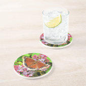 ライラックに青い斑点がある茶色の蝶 コースター (側面)