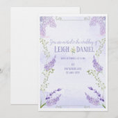 ライラックのウェディング招待状 招待状 (正面/裏面)