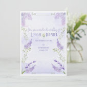ライラックのウェディング招待状 招待状 (スタンド正面)
