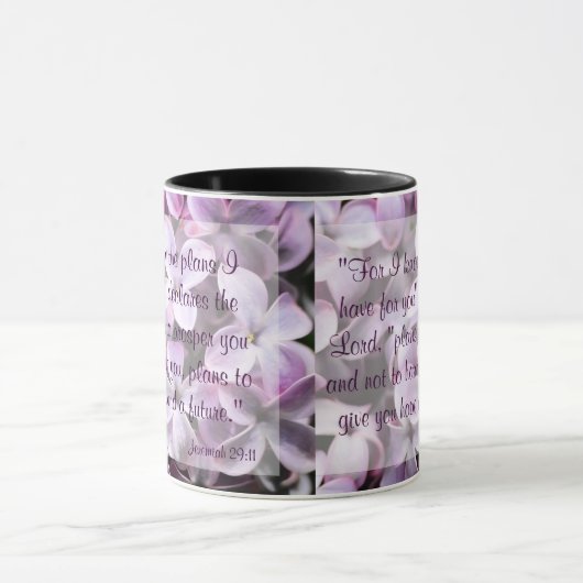 ライラックのジェレミアの29:11のマグ マグカップ (中央)