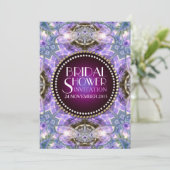 ライラックのジオドラゴンフライ・マジック ブライダルシャワーの招待状 招待状 (スタンド正面)