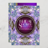 ライラックのジオドラゴンフライ・マジック ブライダルシャワーの招待状 招待状 (正面/裏面)