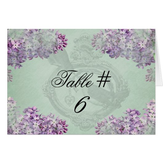 ライラックのロケットによってカスタマイズテーブル数カード (正面横)