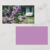ライラックのヴィンテージの薄紫ブッシュ家庭で 名刺 (正面/裏面)