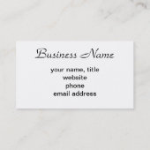 ライラックの名刺のパリの郵便はがきの鳥 名刺 (裏面)