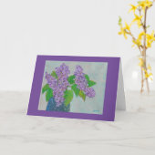 ライラックの思い出 #2  中が白 カード (黄色い花)