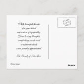 ライラックの悔やみや弔慰か死は郵便はがき感謝していしています ポストカード (裏面)