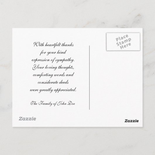 ライラックの悔やみや弔慰か死は郵便はがき感謝していしています ポストカード (裏面)