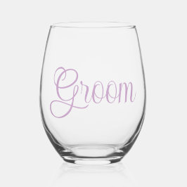 ライラックの新郎 ステムなしワイングラス