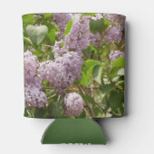 ライラックの木の美しい紫の春の花 缶クーラー (裏面)