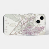 ライラックの植物画 --  iPhoneケース (裏面横)