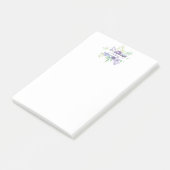 ライラックの水彩花柄オーダーメイド ポストイット (アングル)