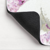 ライラックの白いプードル マウスパッド (コーナー)