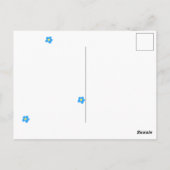 ライラックの背景に白い花 ポストカード (裏面)