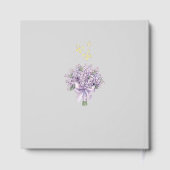 ライラックの花とゴールドの装飾が美しい ウェディングゲストブック ゲストブック (裏面)