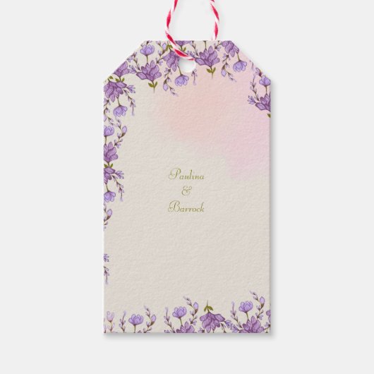 ライラックの花のギフトタグ ギフトタグ (正面)