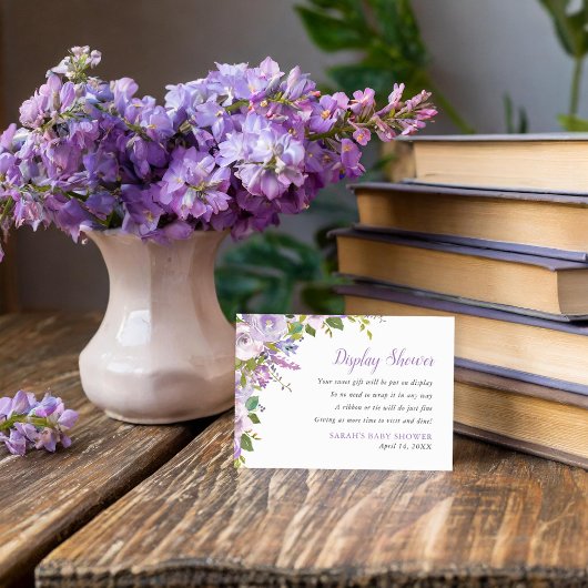 ライラックの花のディスプレイシャワー  ギフト包装は不要 エンクロージャーカード