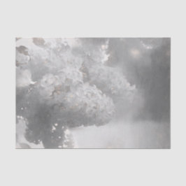 ライラックの花のモノクロアート カントリー風デザイン 薄葉紙