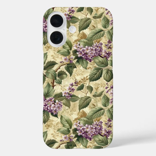 ライラックの花の模様の紫色のパーティー紙皿 テーブルウェア Case-Mate iPhoneケース (裏面)