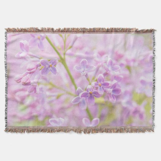 ライラックの花の霧 スローブランケット (正面)