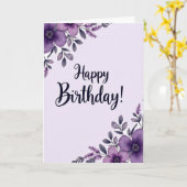 ライラックの花びら 誕生日カード カード (黄色い花)
