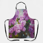 ライラックの花咲く – 印象派の春の花 エプロン (正面)