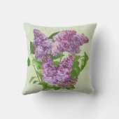 ライラックの花柄の枕 クッション (裏面)