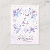 ライラックの花 オルソドックス ウェディング 祈りのカード プレイスカード (正面)