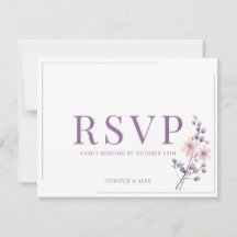 ライラックの花 モダンエレガント RSVP