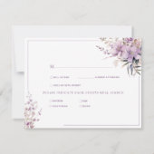 ライラックの花 モダン エレガント RSVP (裏面)