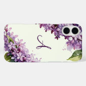 ライラックの花 モノグラム入り淡緑色デザイン Case-Mate iPhoneケース (裏面 (横))