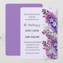 ライラックの花 水彩 ルーラル ウェディング