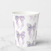 ライラックの蝶結び 彼女は結婚する ブライダルシャワー 紙コップ (裏面)