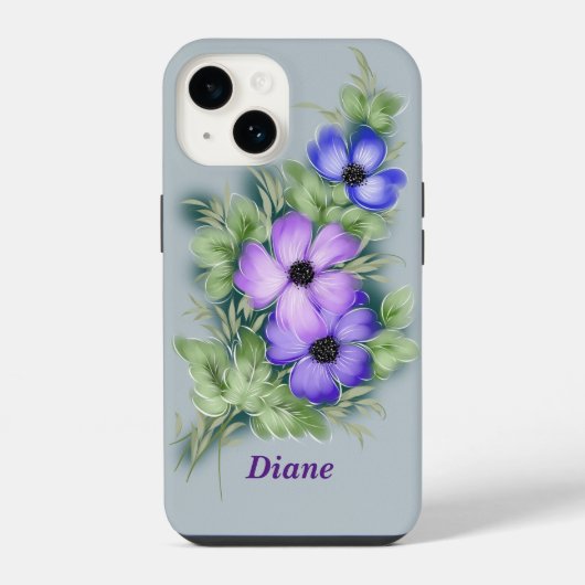 ライラックの装飾  iPhoneケース (裏面)