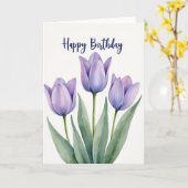 ライラックの誕生日の花カード カード (黄色い花)