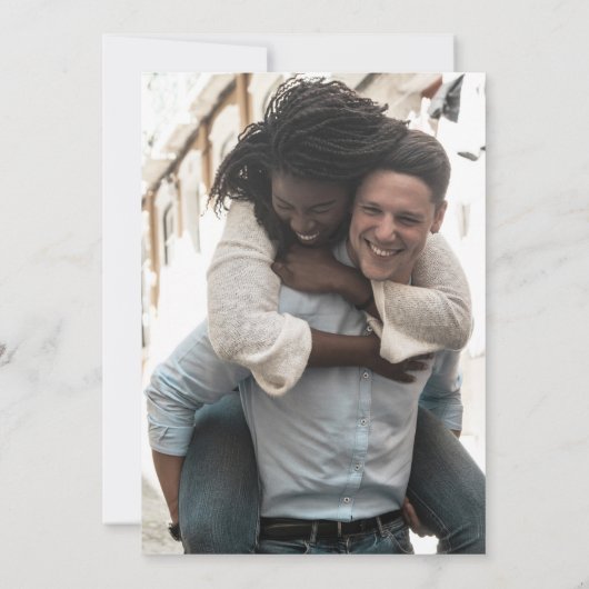 ライラックの野生の花の結婚式写真 Save The Date セーブザデート (裏面)