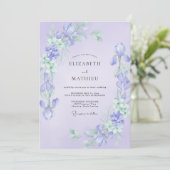 ライラックアイリスユーカリの結婚式 招待状 (スタンド正面)