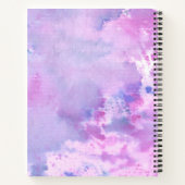 ライラックアズールウォーターカラーブラックインクパター縁どン ノートブック (裏面)