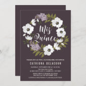 ライラックアンドアネモネスフローラリースキンセアニェラ 招待状 (正面/裏面)