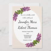 ライラックアンドクリーム結婚式招待状 招待状 (正面)