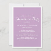 ライラックウォーターカラーオーバーレイ写真 卒業式招待状 招待状 (裏面)