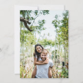 ライラックウォーターカラーフローラルフォトウェディング 招待状 (裏面)