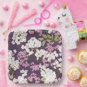 ライラックオンパープル ペーパープレート (パーティー)