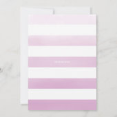 ライラックオンブレ モダンカリグラフィー ベビーシャワー 招待状 (裏面)